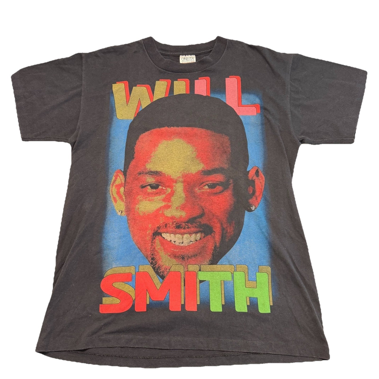 Vintage Will Smith Fresh Prince Of Bel-Air T Shirt Oneita Power L Double Sided